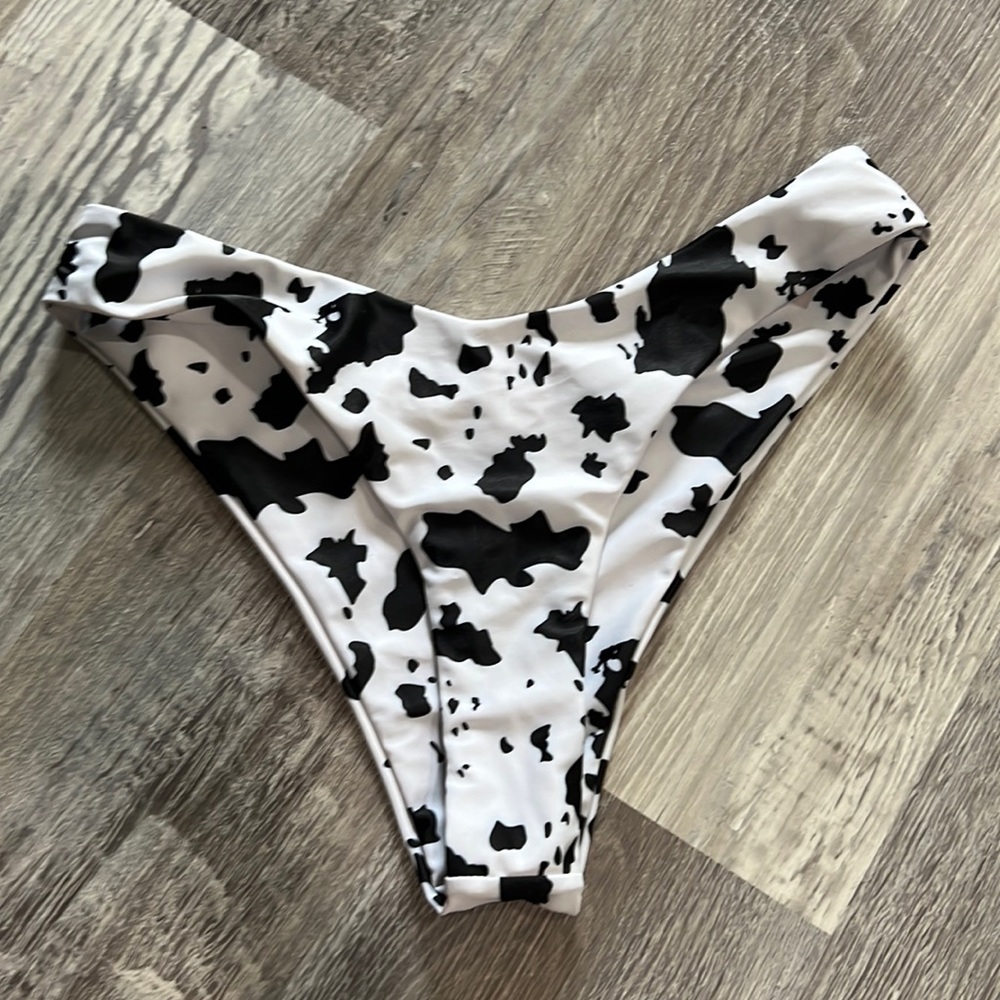 Cow print bikini bottoms